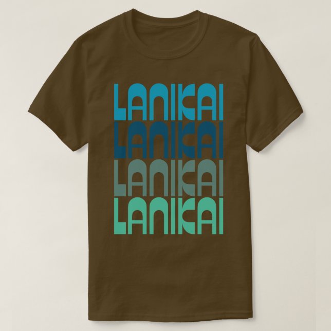 Camiseta Lanikai Beach Retro TShirt (Diseño del anverso)
