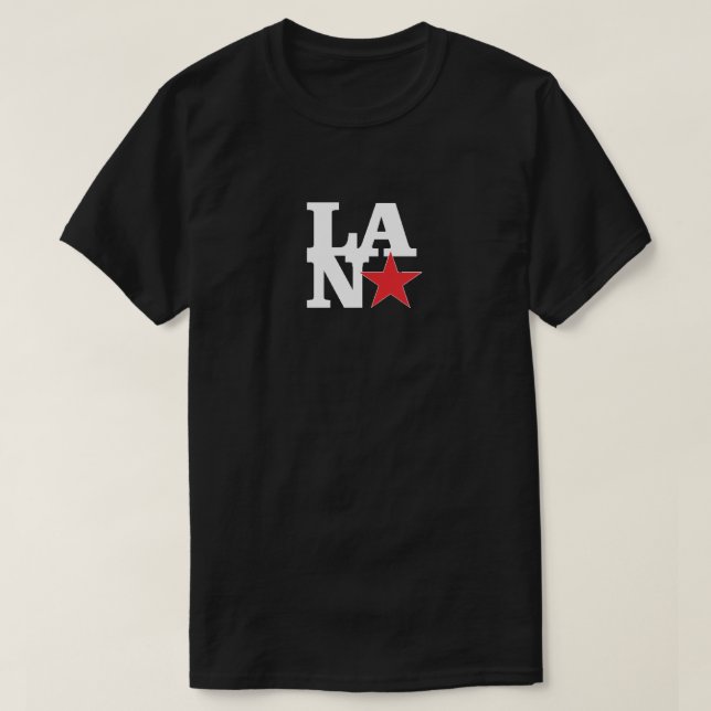 Camiseta Lansing, código del aeropuerto MI, arte pop. (Diseño del anverso)