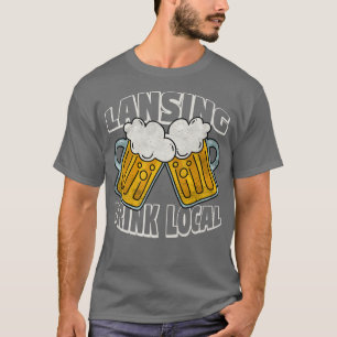 Camiseta Lansing Craft Beer, Michigan Cold Beer Drinker Men