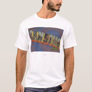 Camiseta Lansing, Michigan - escenas grandes de la letra