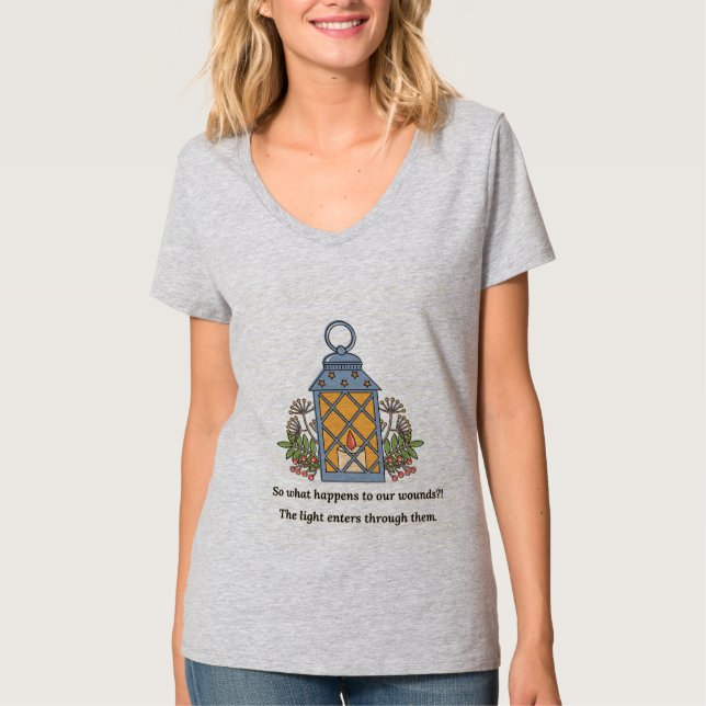 Camiseta Lantern of Healing | Gentle Light & Spiritual Hope (Anverso)