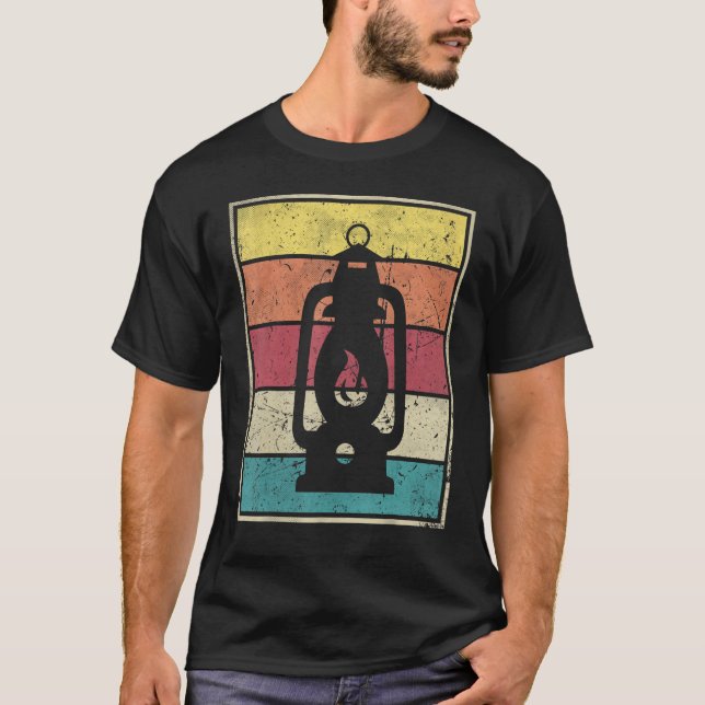 Camiseta Lantern Retro Camper Lámpara Retro Vintage (Anverso)