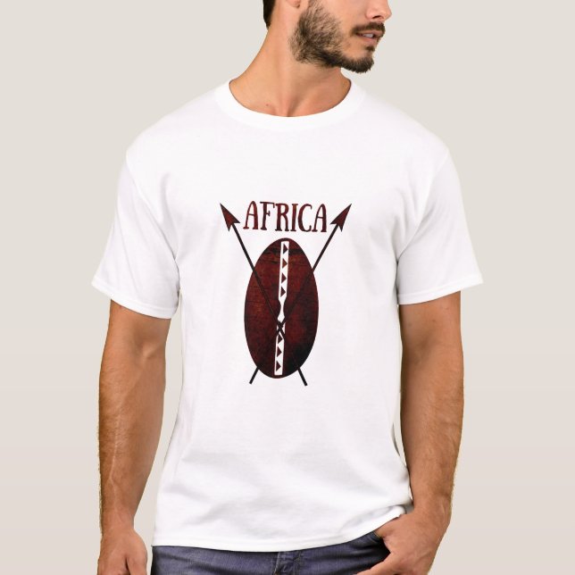 Camiseta lanza de punta de flecha tribal africana (Anverso)