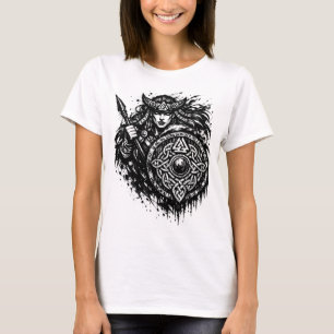 Camiseta Lanza‑Sigilo de Doncella Escudo – Tinta de Guerrer