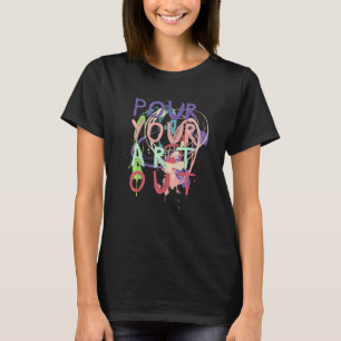 Camiseta Lanza tu artista gráfico de pintura acrílica
