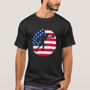 Camiseta Lanzador de Discus Discus con la bandera de Estado