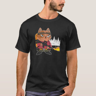 Camiseta Lanzallamas Lanzallamas Gato Caliente Quemadura