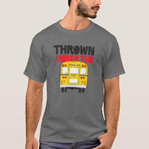 Camiseta Lanzamiento bajo el diseño del autobús escolar a