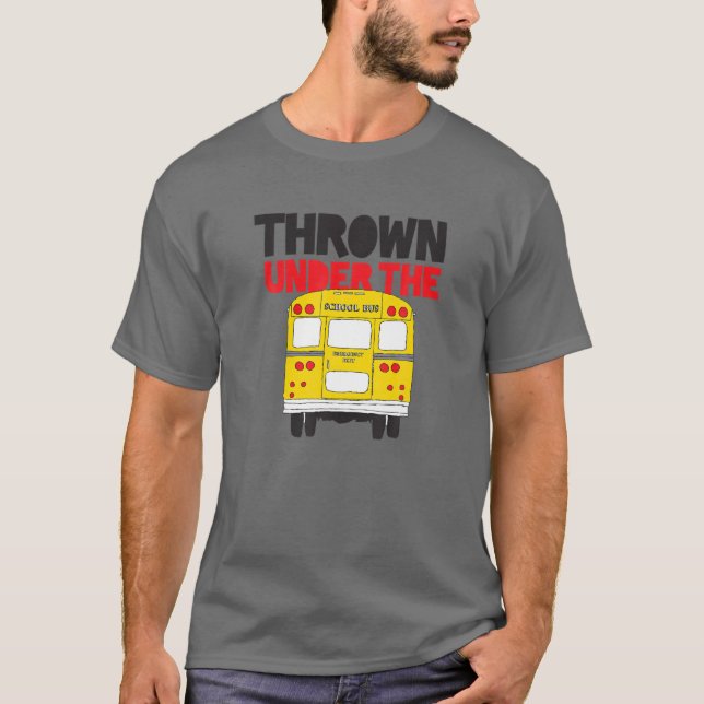 Camiseta Lanzamiento bajo el diseño del autobús escolar ama (Anverso)