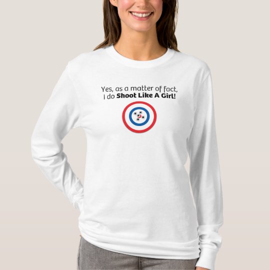 Camiseta Lanzamiento como un chica con la blanco en blanco