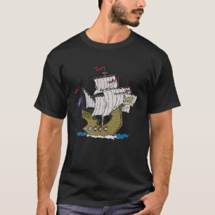 Camiseta Lanzamiento de cañón cannon Cannonb por barco pira