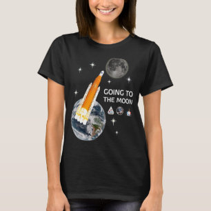 Camiseta Lanzamiento De Cohetes Hacia La Luna