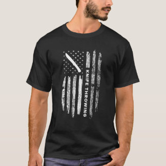 Camiseta Lanzamiento de cuchillo de bandera estadounidense 