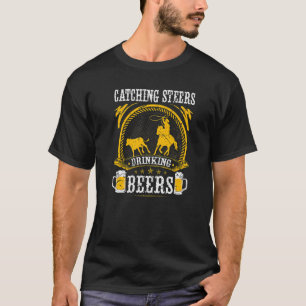 Camiseta Lanzamiento de cuerda atrapando novillos bebiendo