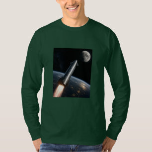 Camiseta Lanzamiento de SpaceX Starship   Cohete reutilizab