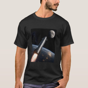 Camiseta Lanzamiento de SpaceX Starship   Cohete reutilizab
