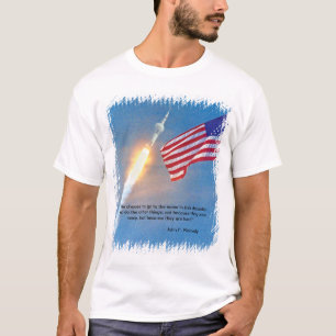 Camiseta Lanzamiento del Apolo 11 con bandera estadounidens