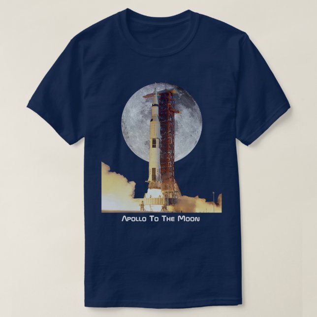 Camiseta Lanzamiento del cohete Apollo Moon (Diseño del anverso)