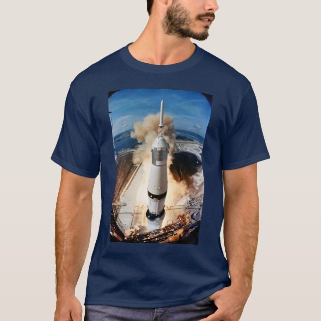 Camiseta Lanzamiento del cohete Apolo Saturno V a la Luna 1 (Anverso)