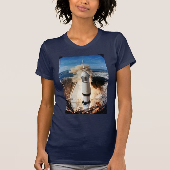 Camiseta Lanzamiento del cohete Saturno V de Apolo a la Lun (Anverso)
