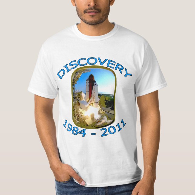 Camiseta Lanzamiento del descubrimiento del transbordador (Anverso)