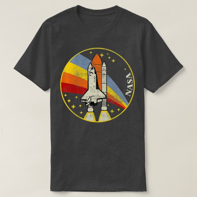 Camiseta Lanzamiento del transbordador de la NASA al arcoir (Diseño del anverso)