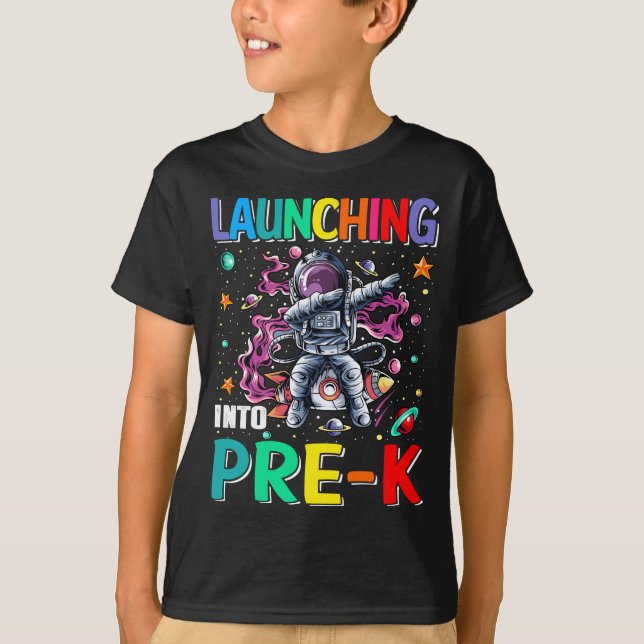 Camiseta Lanzamiento en astronauta de cohetes espaciales pr (Anverso)