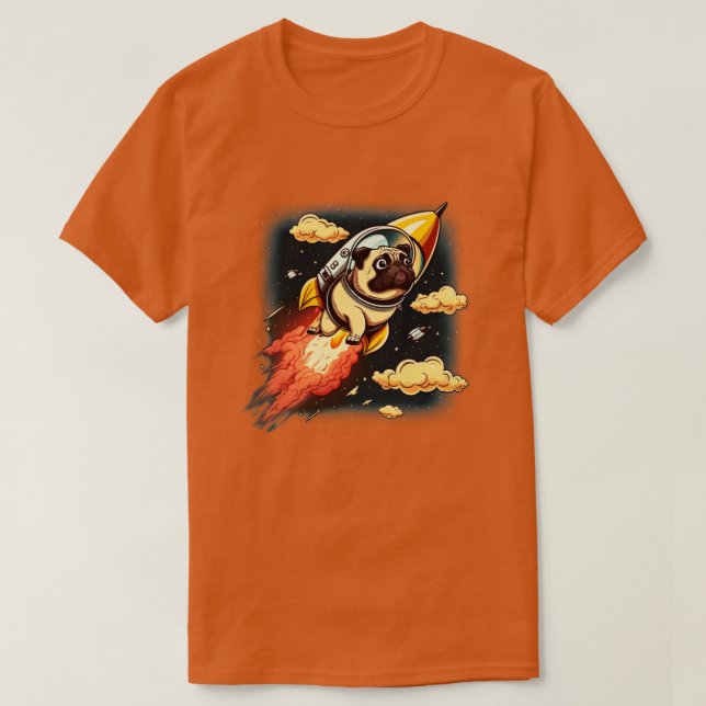 Camiseta lanzar al espacio con un cohete (Diseño del anverso)