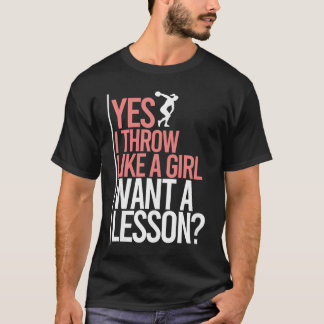 Camiseta Lanzar Como Una Chica DiscoDeAtletismo