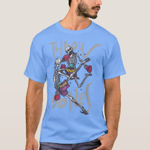 Camiseta Lanzar huesos Boxing Skeleton Boxer Martial Arts G