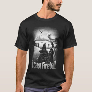 Camiseta Lanzo Bola de Fuego Fantasía Clase de Mago RPG Mes