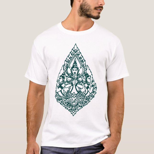 CAMISETA LAO DE ROGACIÓN DE TRES BUDA, TAILANDÉS (Anverso)