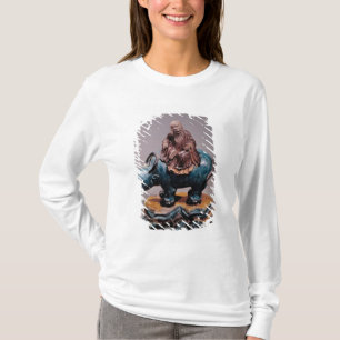 Camiseta Lao-Tzu en su búfalo, dinastía de Qing