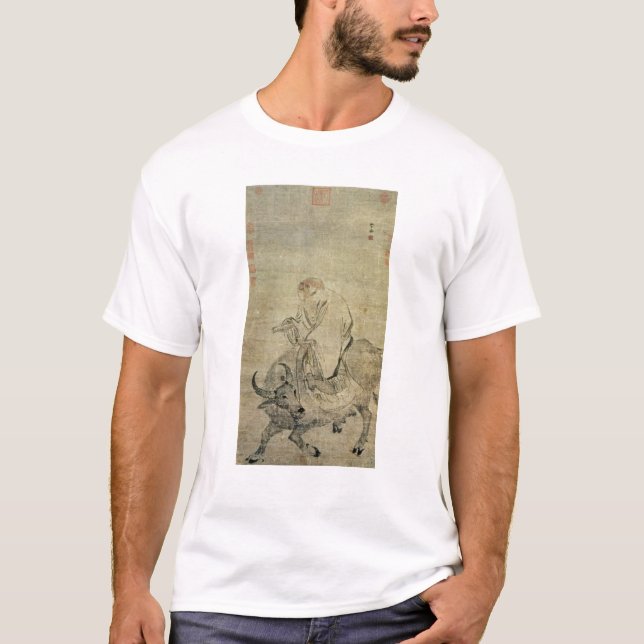 Camiseta Lao-tzu que monta su buey, chino, dinastía de Ming (Anverso)