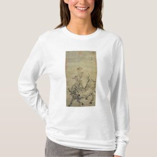 Camiseta Lao-tzu que monta su buey, chino, dinastía de Ming