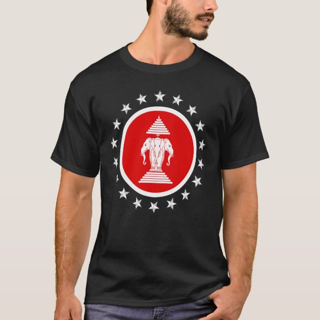 Camiseta Laos erawan 3 cabezas de elefante (Anverso)