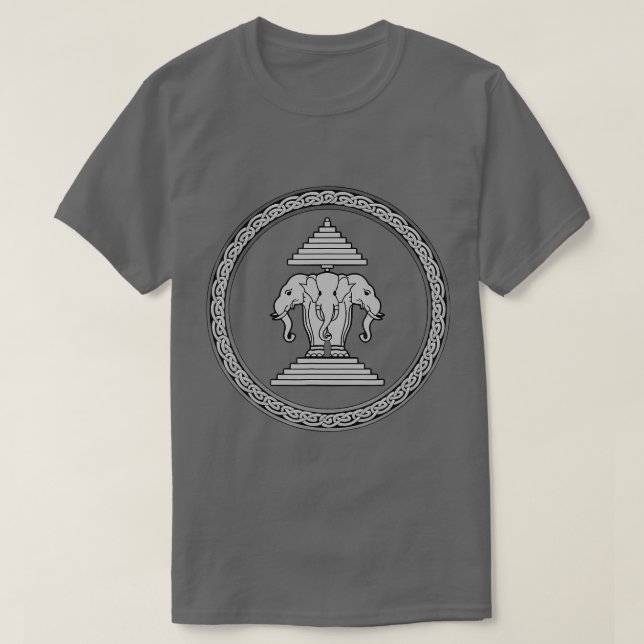 Camiseta Laos Erawan 3 se dirigió a los elefantes a lo larg (Diseño del anverso)
