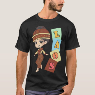 Camiseta Laos Lao Laos Bandera Orgullosa Vestido Tradiciona