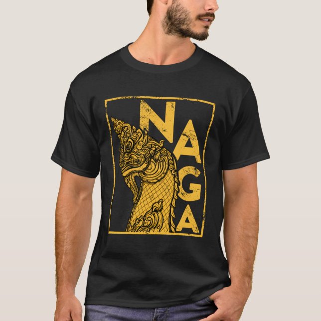 Camiseta Laos Naga Payan, el dragón del mar de la haya de T (Anverso)