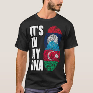 Camiseta Laos Y Azerbaiyán Mezclan Bandera Del Patrimonio D