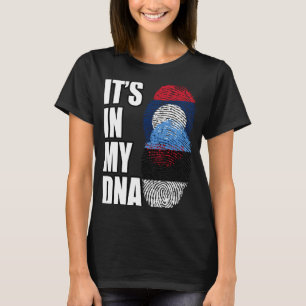 Camiseta Laos Y Estonio Mezcla De Bandera Del Patrimonio De