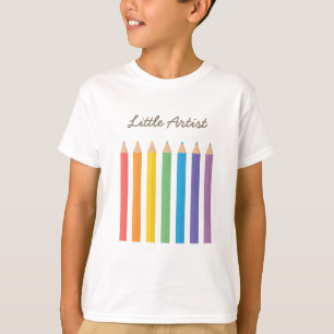 Camiseta Lápices de Colorear Arcoíris Coloridos para Niños