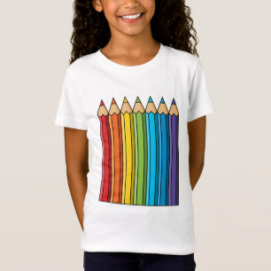 Camiseta Lápices de colores arcoiris