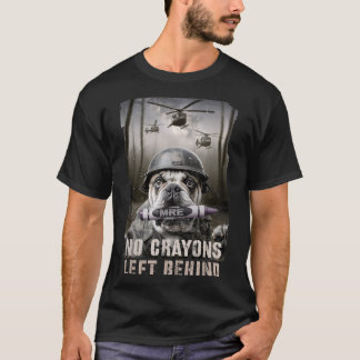 Camiseta Lápices divertidos dejados atrás soldado selfie pe