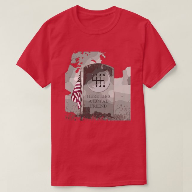 Camiseta Lápida MANUAL de doble cara (Diseño del anverso)