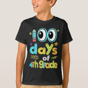 Camiseta Lápiz 100 Días Del Cuarto Grado 100 Día De La Escu
