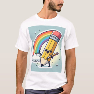 Camiseta Lápiz alegre Rainbow Tee