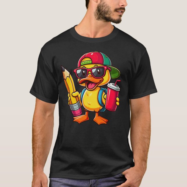 Camiseta Lápiz Amante de Pato Lindo Regreso a la Escuela Ni (Anverso)