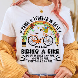 Camiseta lápiz arco iris Apreciación del profesor, profesor