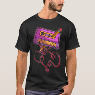 Camiseta Lápiz Cassetteape de los 80 Retro Vintagehrowback